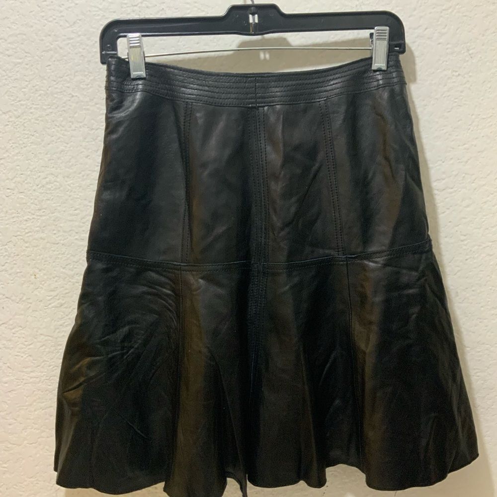 Gorgeous Halogen Black Leather Skirt size 0